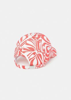 TARA JARMON Casquette Carole Ecru Avec Corail Design Graphique Wholesale