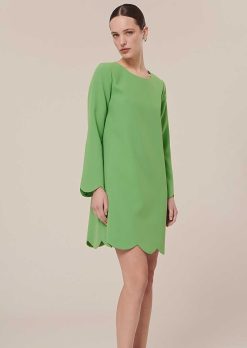 TARA JARMON Robe En Crepe Verte Ruoda Best