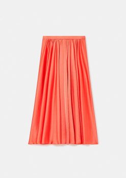 TARA JARMON Jupe Jolanda Corail En Satin Fluide Best