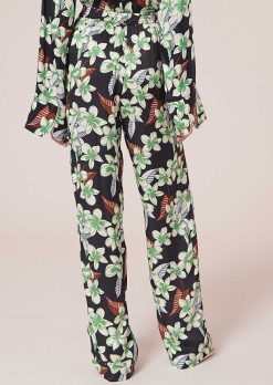 TARA JARMON Porticcio Pantalon Imprime Fleurs Bleu Nuit Wholesale