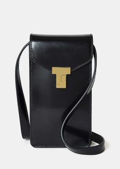 TARA JARMON Pochette 8 Bis En Cuir Noir Wholesale