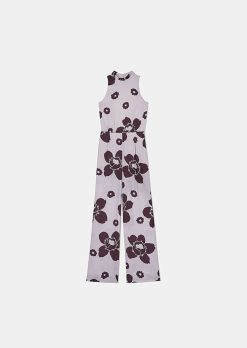 TARA JARMON Combinaison Imprimee Fleurs Violettes Cecile Wholesale