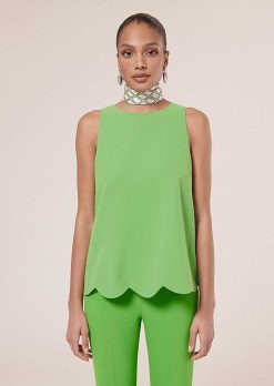 TARA JARMON Haut En Crepe Vert Tabo Online