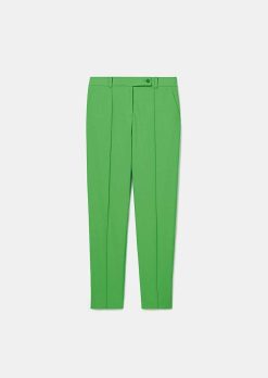 TARA JARMON Pantalon En Laine Froide Vert Pascal Clearance