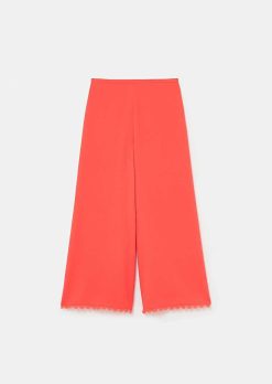 TARA JARMON Pantalon En Crepe Corail Positif Online