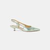 TARA JARMON Chaussures En Cuir Metallise Vert Kaia Wholesale