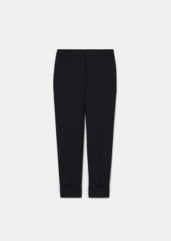 TARA JARMON Pantalon En Laine Froide Bleu Nuit Philippa Online