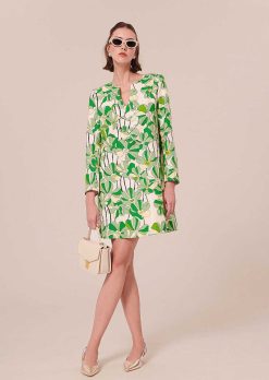 TARA JARMON Robe Imprimee Florale Verte Rhea Clearance