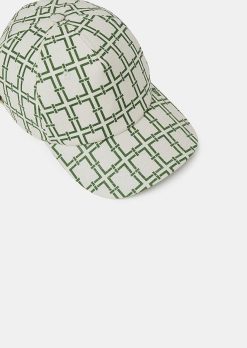 TARA JARMON Carole Ecru Avec Chapeau Design Graphique Vert Online