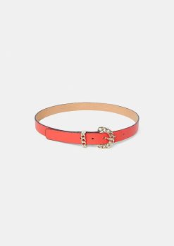 TARA JARMON Ceinture En Cuir Bella Corail Clearance