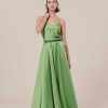 TARA JARMON Jupe En Satin Vert Joya Best