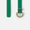 TARA JARMON Ceinture En Cuir Vert Bella Clearance