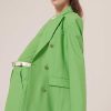 TARA JARMON Veste De Costume En Laine Froide Vert Viola New