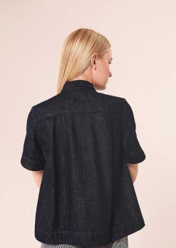 TARA JARMON Chemise En Jean Bleu Nuit Camilla Online