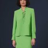 TARA JARMON Haut Toulouse Crepe Vert Wholesale