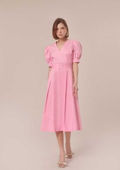 TARA JARMON Robe En Popeline Rose Ranya Online