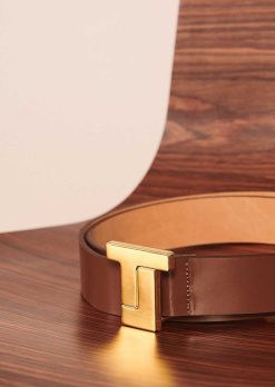 TARA JARMON Ceinture En Cuir Taupe 8 Bis Best