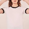 TARA JARMON Pull Peggy Laine Merinos Ecru Wholesale
