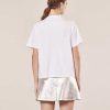 TARA JARMON T-Shirt En Coton Brode Blanc Tarasunkey Hot