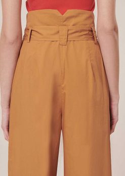 TARA JARMON Pantalon En Popeline Marron Pyla Wholesale