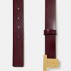 TARA JARMON Ceinture 8 Bis En Cuir Bordeaux Online