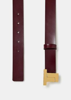 TARA JARMON Ceinture 8 Bis En Cuir Bordeaux Online