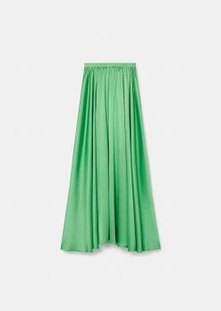 TARA JARMON Jupe En Satin Vert Joya Best