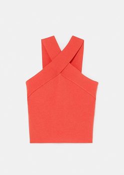 TARA JARMON Haut En Tricot Corail Prana Hot