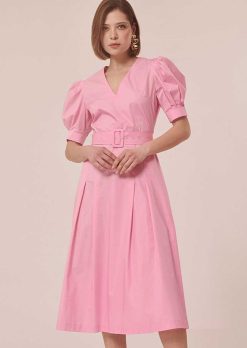 TARA JARMON Robe En Popeline Rose Ranya Online