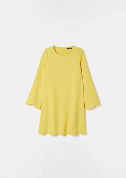 TARA JARMON Robe En Crepe Jaune Ruoda Online