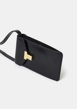 TARA JARMON Pochette 8 Bis En Cuir Noir Wholesale