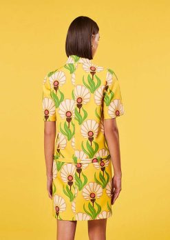 TARA JARMON Robe Rivage Imprime Fleurs Jaunes Online