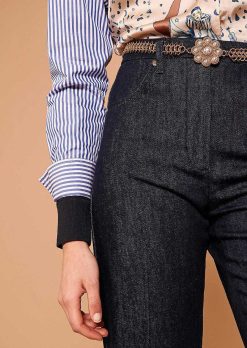 TARA JARMON Pantalon En Denim Bleu Nuit Jerome Hot