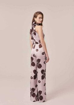 TARA JARMON Combinaison Imprimee Fleurs Violettes Cecile Wholesale