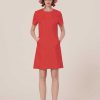 TARA JARMON Robe En Double Toile Corail Rehane Online