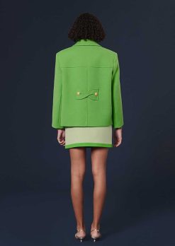 TARA JARMON Manteau Marcello En Double Coton Vert Best