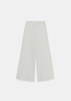 TARA JARMON Pantalon Brode Blanc Paquita Clearance