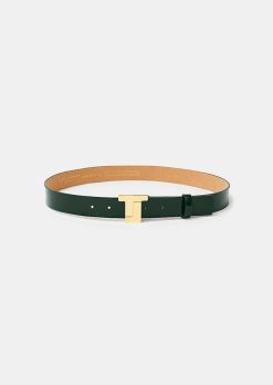 TARA JARMON Ceinture En Cuir Vert 8 Bis Hot