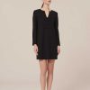 TARA JARMON Robe Rhea En Crepe Noir Clearance