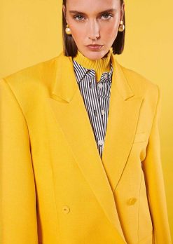 TARA JARMON Veste De Costume Jaune Victoria Wholesale