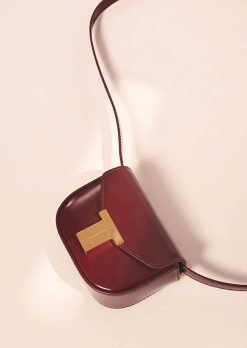 TARA JARMON Sac 8 Bis Mini En Cuir Bordeaux Online