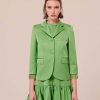 TARA JARMON Veste En Satin Vert Valensole Best