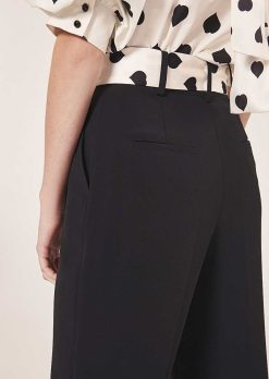 TARA JARMON Pantalon En Crepe Noir Paga New