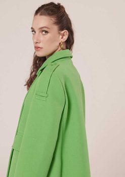 TARA JARMON Manteau Marnie En Double Coton Vert Hot