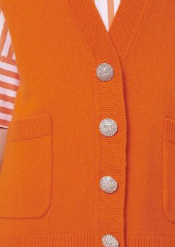 TARA JARMON Cardigan Ginny Orange En Laine Alpaga Et Merinos Online