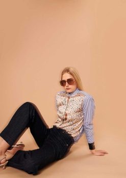 TARA JARMON Pantalon En Denim Bleu Nuit Jerome Hot