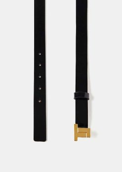 TARA JARMON Ceinture 8 Bis Mini En Cuir Noir Hot