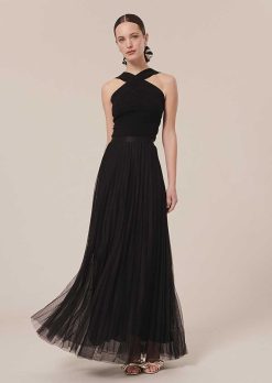 TARA JARMON Jupe Plissee En Tulle Noire Juliette Online