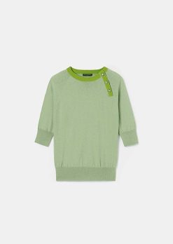 TARA JARMON Pull Vert Pastel En Coton Et Laine New