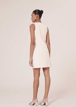 TARA JARMON Robe Rawell En Double Toile Ecru Wholesale